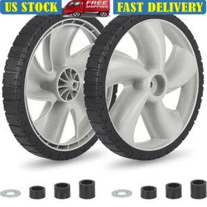 12 Inch Replacement Rear Wheels Lawn Mowers 2-Pack Plastic Wheel 1/2 Axle New - Picture 1 of 8