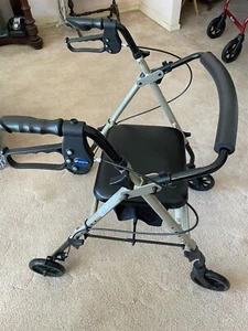 Aspire Flex Adjustable Seat Walker 6" Wheel Champagne - Picture 1 of 5