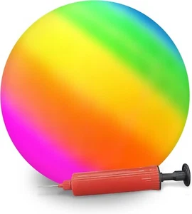 Rainbow Playground 16 Inches Ball for Kids with Hand Pump for Indoor & Outdoor - Picture 1 of 6