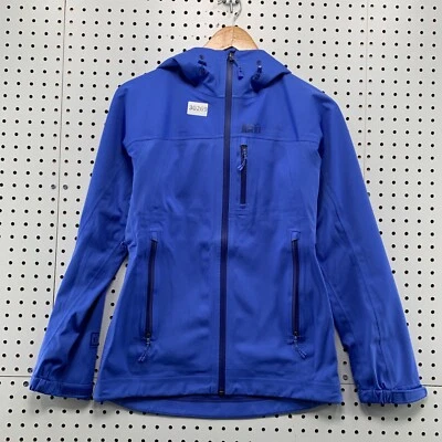 REI Elements Hooded Windbreaker Jacket Womens XS Blue Hoodie 18.5x26 - Image 1 of 4