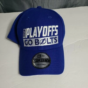 New Era 9Forty Tampa Bay Lightning 2019 Bolts Playoffs Blue Hat Strapback - Picture 1 of 9