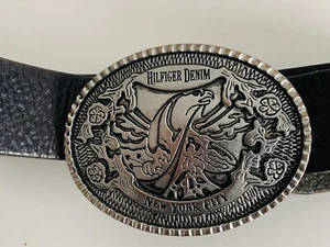 Hilfiger Gürtel schwarz Leder 85 cm Länge - Bild 1 von 6