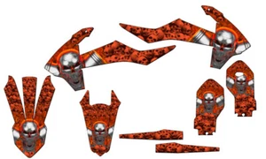 2018-2024 SX 85 FLAMING GEARHEAD Orange Senge Graphics Kit Compatible with KTM - Picture 1 of 10