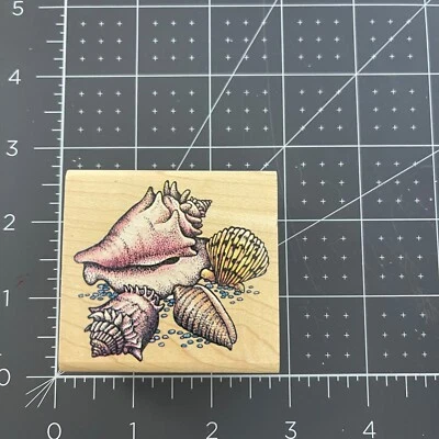 Rubber Stampede Seashells Beach Conch Scallop Rubber Stamp A817E - Image 1 of 4