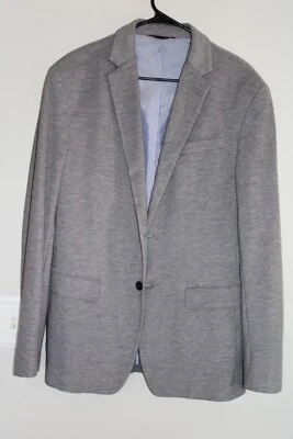 ABRIGO DEPORTIVO TEJIDO AZUL BANANA REPUBLIC 100% ALGODÓN SLIM FIT talla 42L traje chaqueta Foto 1 de 4