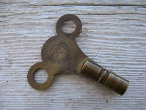 Old Vintage Antique Brass PM Clock Winding Key No. 12 West Germany Grandfather - Picture 1 of 5