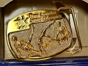 Los Angles 1984 Olympics Collectable Sanchez Gold Belt Buckle In Box - Picture 1 of 24