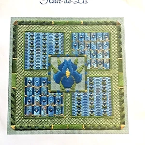 Fleur-de-Lis Iris Laura Perin Secret Garden collection Needlepoint Pattern - Picture 1 of 3