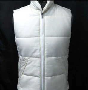 Lucy Inner Spark Off-White and Shiny Blue Vest Sz Small - Picture 1 of 2