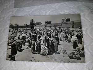 MOROCCO-(-1963-)-SCENES SET TYPES=SOUK EL KHEMIS-REAL PHOTO-POSTCARD - Picture 1 of 2