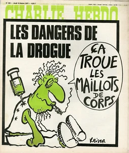 "CHARLIE HEBDO N°326 du 10/2/1977" REISER : LES DANGERS DE LA DROGUE - Picture 1 of 2