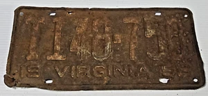 1956 Virginia vintage retired license plate Truck T148-750 - Picture 1 of 9