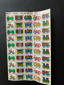 us 1967 Christmas Seals/Stamps OG Mint sheet, half and half stuck together - Picture 1 of 2