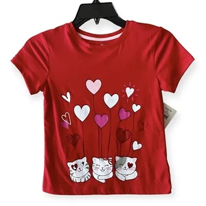 Celebrate Valentines Day Girls Graphic Tshirt Size Med 7/9 - Picture 1 of 7