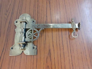 A Victorian Heavy Brass Swivel Wall Bracket Hook c1880 - Picture 1 of 6