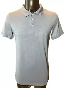Mens Polo Shirt Size Medium Light Denim Blue French Connection Smart Casual BNWT - Imagen 1 de 10