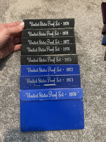 Lot Of 1970’s Proof Sets Cover
