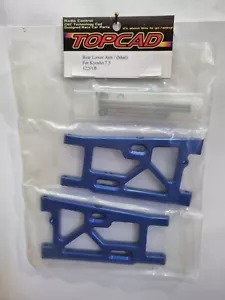 2 BRACCETTI POSTERIORI INFERIORI PER KYOSHO INFERNO 7.5 IN ALLUMINIO BLU TOPCAD - Foto 1 di 3