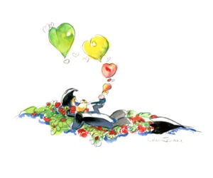 Warner Brothers-Chuck Jones--Limited Edition Paper-Pepe Le Pew-C'est l'Amour - Picture 1 of 1