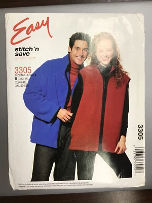 Easy Stitch 'n Save 3305 Vest Jacket Unisex L, XL, XXL Uncut 42-52 - Image 1 of 2