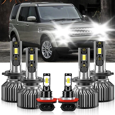 For Land Rover Discovery 2003-2004 LED Headlight Bulb High&Lo Beam Fog Light Kit — 第 1/4 张图片