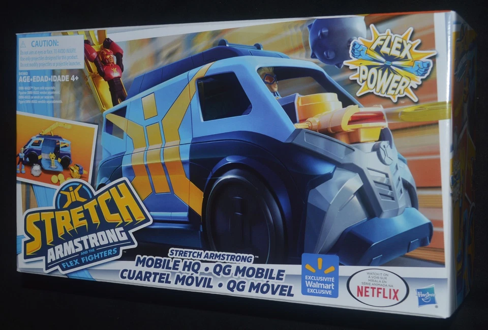 STRETCH ARMSTRONG and the Flex Fighters vehículo de sede móvil exclusivo de Walmart en paquete Foto 1 de 1