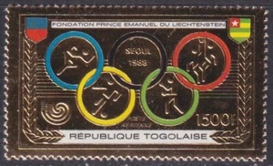 TOGO Sc #1522A MNH CPL GOLD FOIL 1988 SEOUL SUMMER OLYMPICS - Picture 1 of 1