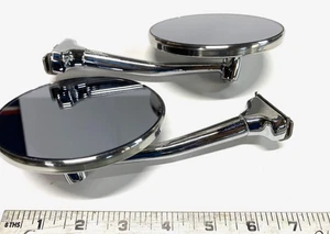 1930s or 1940s Automobile Side Mirrors 4" Round w/Mount - Picture 1 of 8