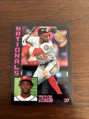 2019 Topps Update Victor Robles Silver Pack Black Refractor #’d 165/199 - Image 1 of 2