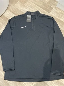 Schwarzes langärmliges Herrenoberteil Nike DRY DRI-FIT Viertelreißverschluss Größe XXL neu mit Etikett - Bild 1 von 5