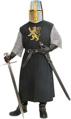 Túnica Medieval Caballero León Corazón Abrigo Renacimiento Juegos con disfraces LARP Disfraz SCA Foto 1 de 2