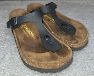 Chaussures sandales femme Birkenstock Gizeh noires pointure 38 245 US 7 - Photo 1/8