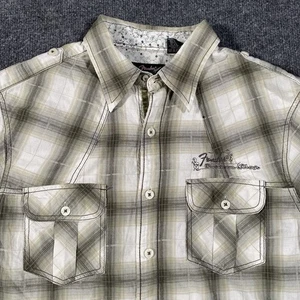 Fender Custom Shop Rock & Roll Religion Plaid Shirt Mens Large Embroidered - Picture 1 of 7