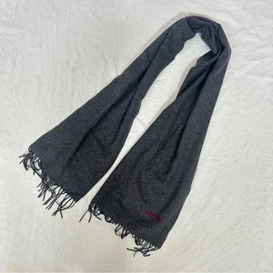 Moschino Schal 100% extrafeine Merinowolle grau - Bild 1 von 4