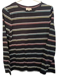 Style & Co Striped Long Sleeve Shirt Medium - Bild 1 von 6