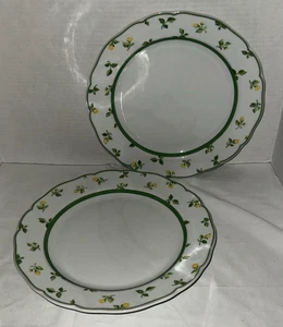 (Set of 2) Wedgwood SUMMER DREAM Collection Fleuret 10 1/2" DINNER PLATES - Picture 1 of 3