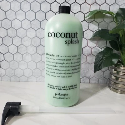 Philosophy Coconut Splash Shampoo Shower Gel Bubble Bath 64 oz Sealed - Image 1 of 4