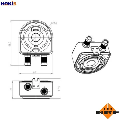 OIL COOLER ENGINE OIL 31836 FOR G4KE/G4KC/G4KJ 2.4L G4KF/G4KA/G4KH 2.0L 4cyl - Image 1 of 4