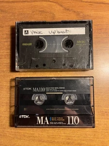 TDK MA 110 AND MAXELL MX90 METAL CASSETTE TAPE TESTED LATE NITE BARGAIN! - Bild 1 von 2