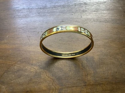 MICHAELA FREY Team 24K Plated Gold Enamel Egypt Theme Bangle - Image 1 of 4