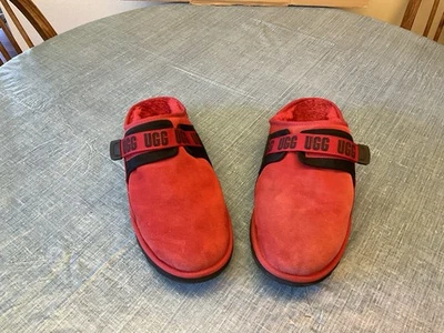 Zapatillas UGG Para Hombre Xtra Grandes Clásicas Sin Cordones Rojo Gamuza Rasguños Zapatos Talla 17 Foto 1 de 3