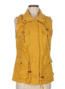 Love Tree Button Up Vest Yellow Size Large  Cargo Utility - Picture 1 of 7