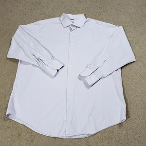 VTG Brooks Brothers Makers 18 36 White Blue Cotton USA Oxford Cloth Button Down - Picture 1 of 12