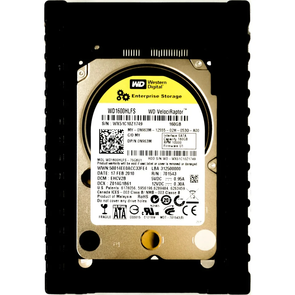 Dell (N963M) 160GB SATA II (LFF) 3Gb/s 10K HDD (0N963M) - Image 1 of 2