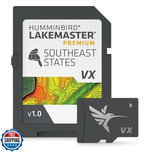 Humminbird LakeMaster Premium Southeast States V1 Map SD Card for Fish Finder - Picture 1 of 3