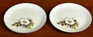 Nancy Prentiss Fine China "Ivory Rose" 10 1/2" Dinner Plates Set of 2 USA EXC! - Picture 1 of 8