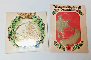 Juego de 2 de colección.  Norman Rockwell McDonald 's Coca Cola adornos de Navidad 1982-3 - Imagen 1 de 8