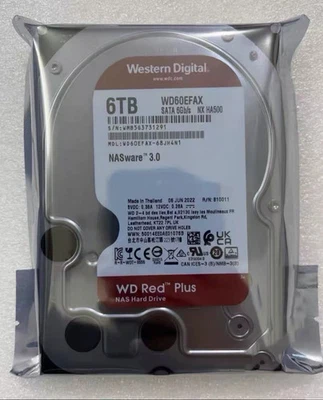 Western Digital WD Red NAS Hard Drive 6 TB WD60EFAX 5400 RPM SATA 6Gb/s 3.5" - Image 1 of 4