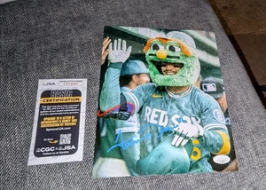 JARREN DURAN SIGNED GREEN CITY CONNECT Boston Red Sox WALLY HEAD 8X10 PHOTO JSA - Picture 1 of 2
