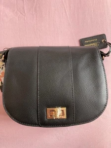 New Ashwood Black Leather Saddle Bag - Picture 1 of 6